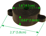 Dimensions of the Beeper (Audible Alert)